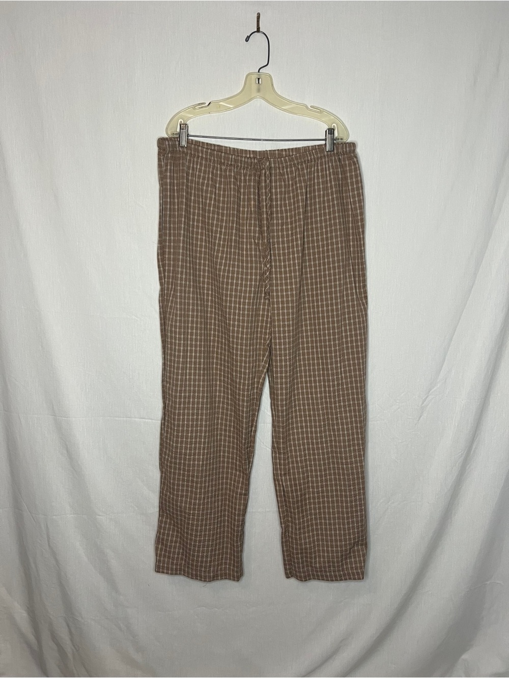 No Boundaries Brown Plaid Lounge Pants XXL 20 Pull On Pants
